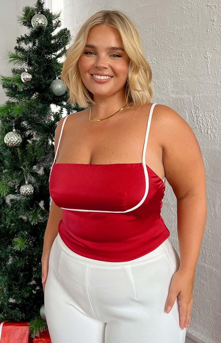 Tamra Red Low Back Top Product Image