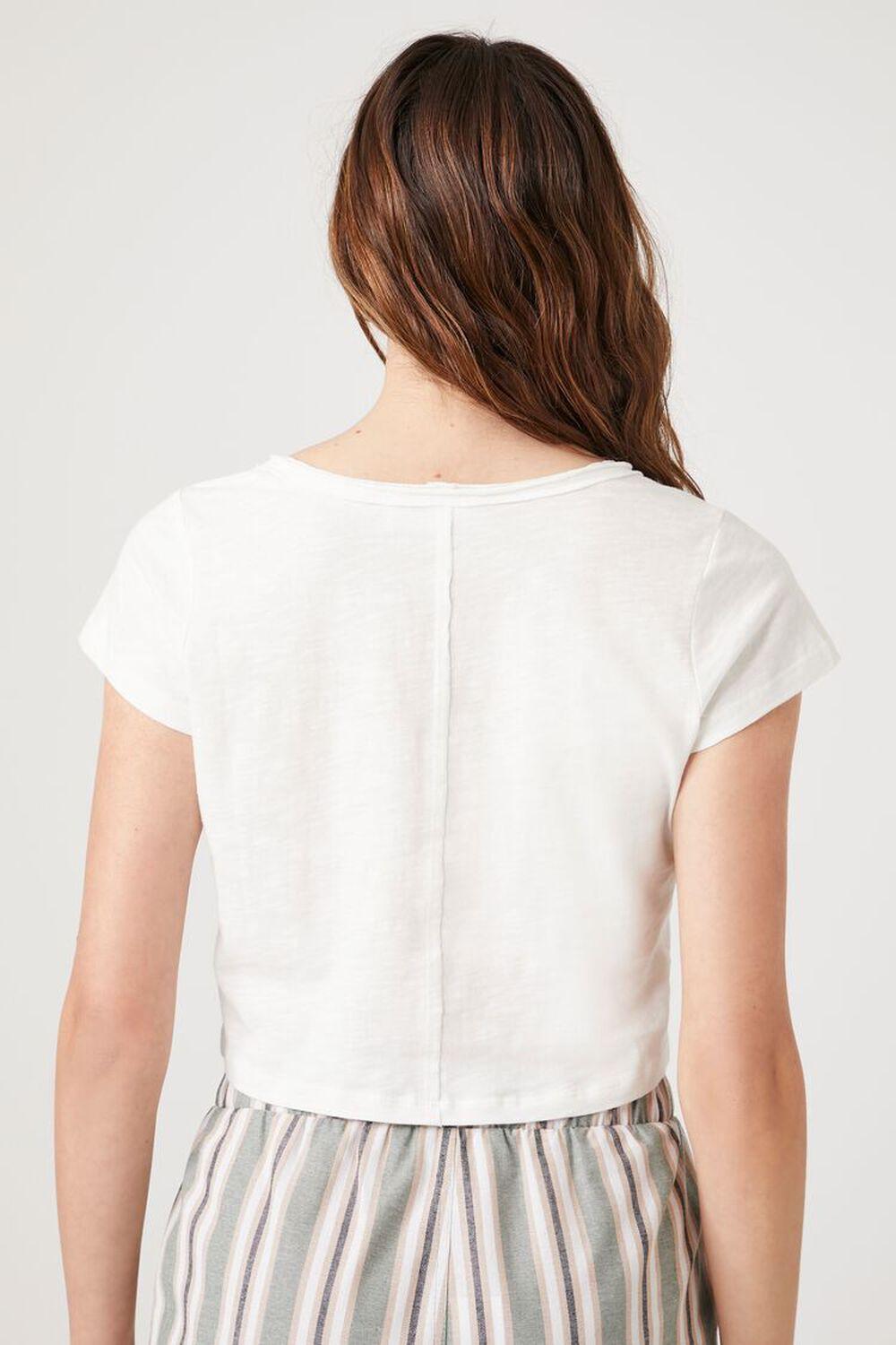 Split-Neck Cropped Tee | Forever 21 Product Image