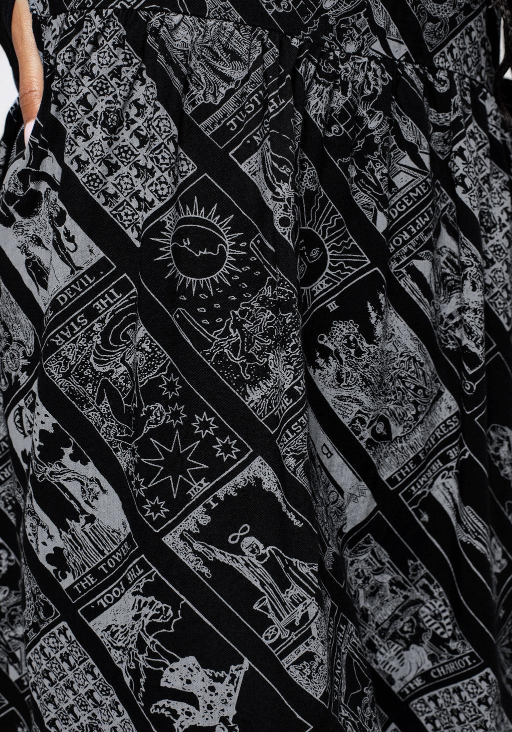 Cartomancy Scoop Neck Mini Smock Dress Product Image