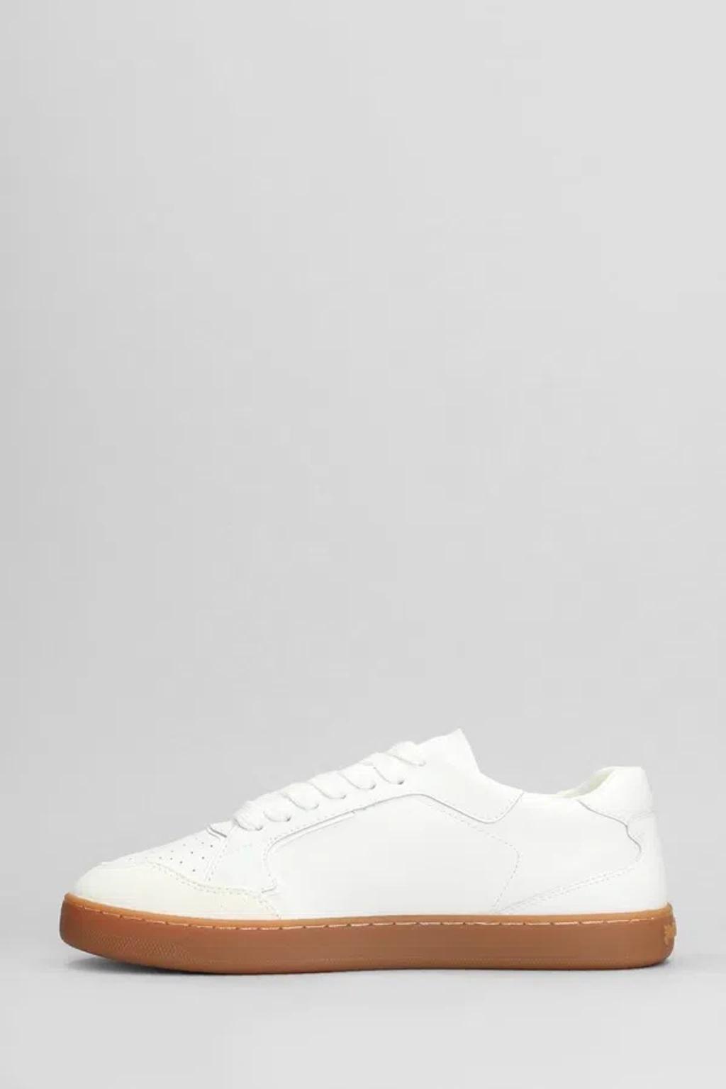 PALM ANGELS New Palm 1 Leather Sneakers In White Product Image