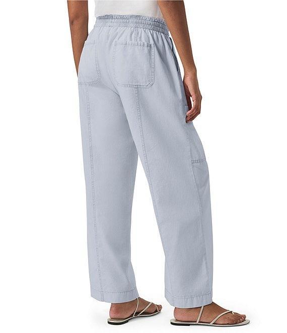 Splendid Indigo Knit Stripe Print Mid Rise Cargo Pants Product Image