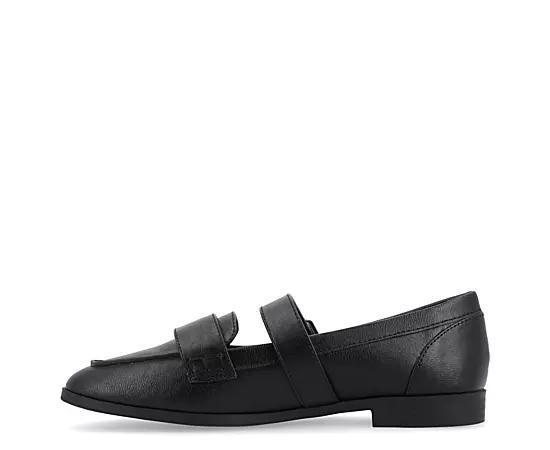 Womens Journee Collection Tru Comfort Foam Caspian Square Toe Loafer Flats Brown Suede Product Image