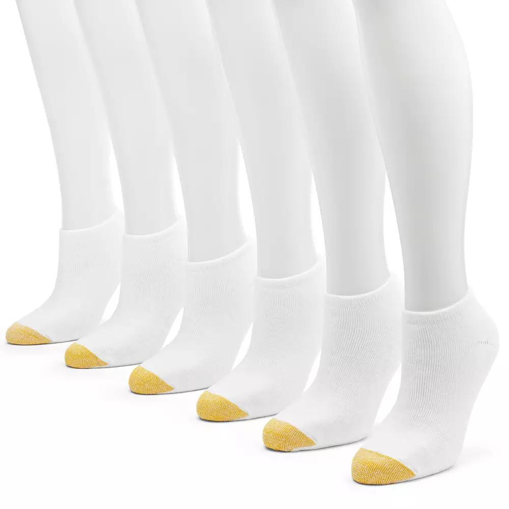 Women's GOLDTOE ® 6-pack Cushion Liner Socks, Size: 9-11, White Product Image