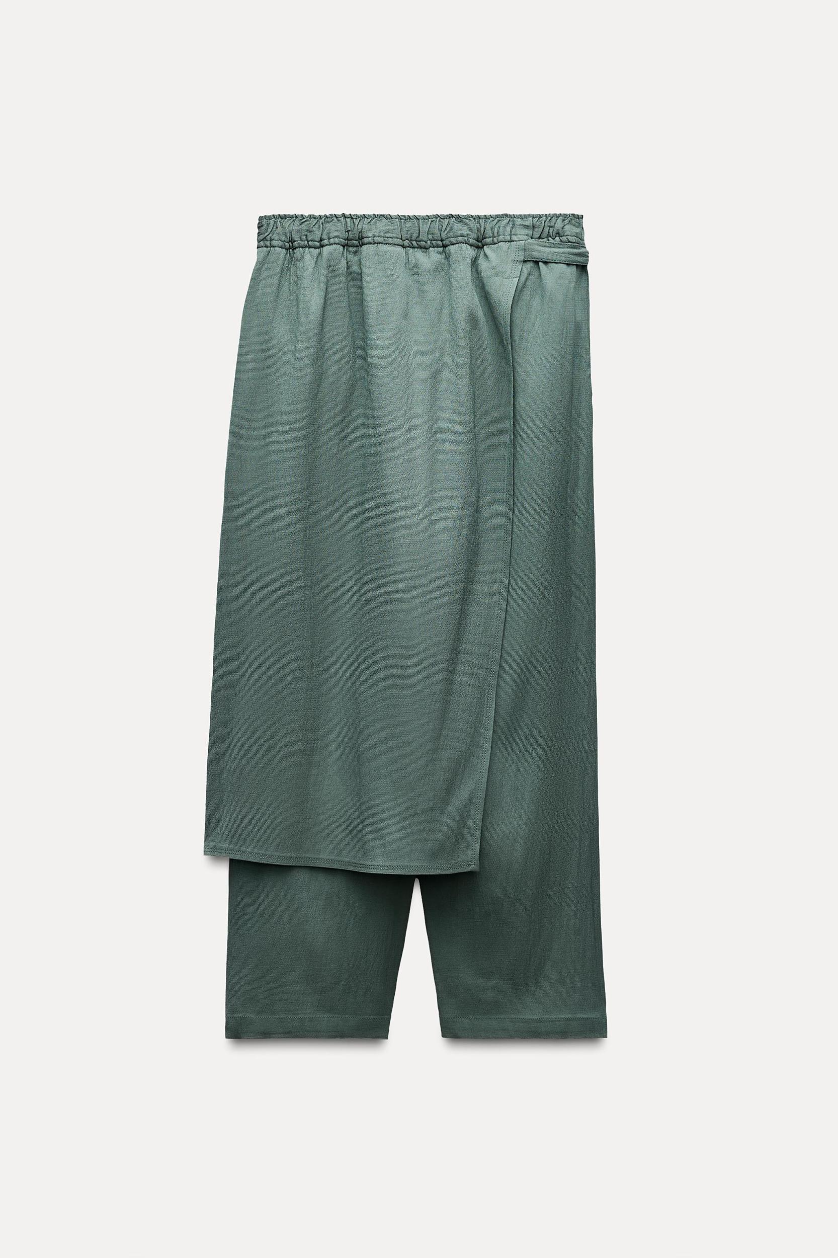 WRAP FRONT STRAIGHT LEG PANTS ZW COLLECTION Product Image