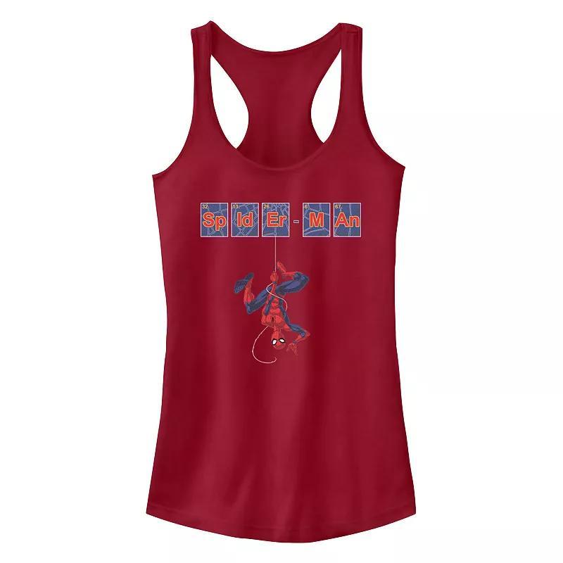 Juniors' Marvel Spider-Man Periodic Element Tiles Graphic Tank Top, Girl's, Size: Large, Red Product Image