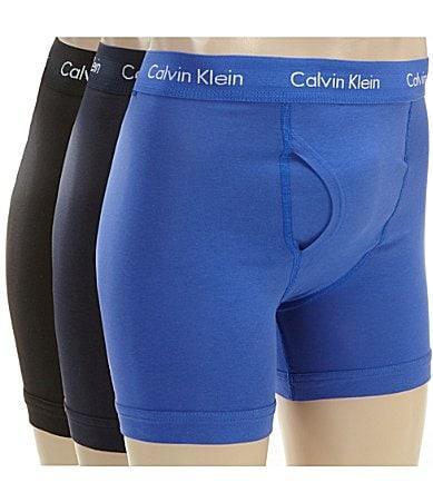 Men's Calvin Klein 3-pack Cotton Stretch Boxer Briefs, Size: Large, Black Product Image
