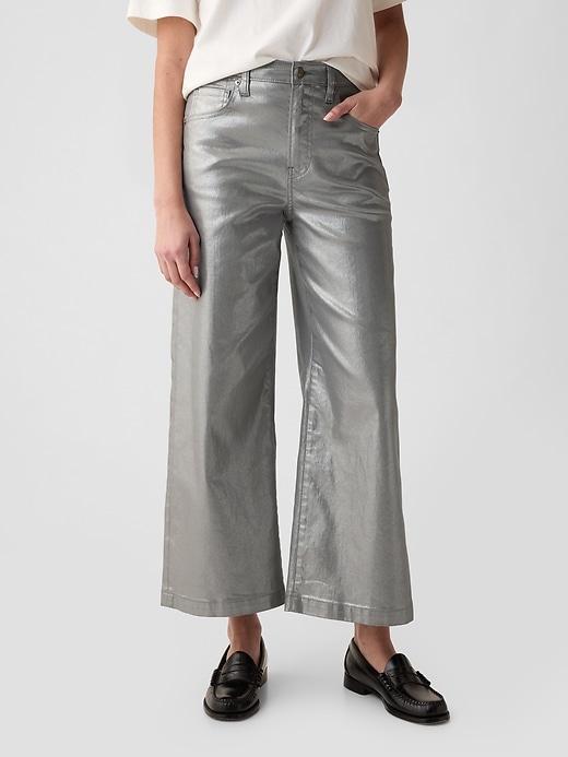 High Rise Stride Wide-Leg Ankle Jeans Product Image