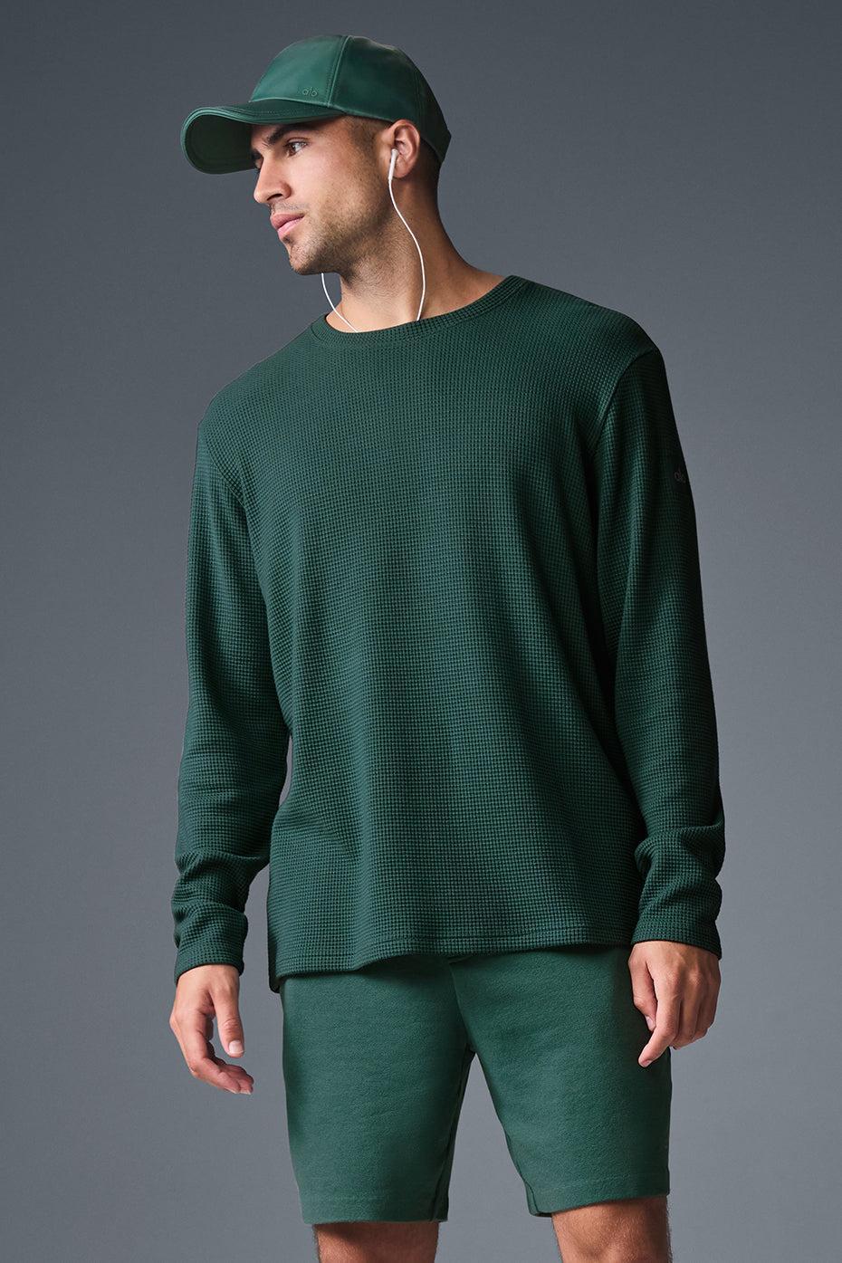Elevate Waffle Long Sleeve Crew - Winter Ivy Product Image