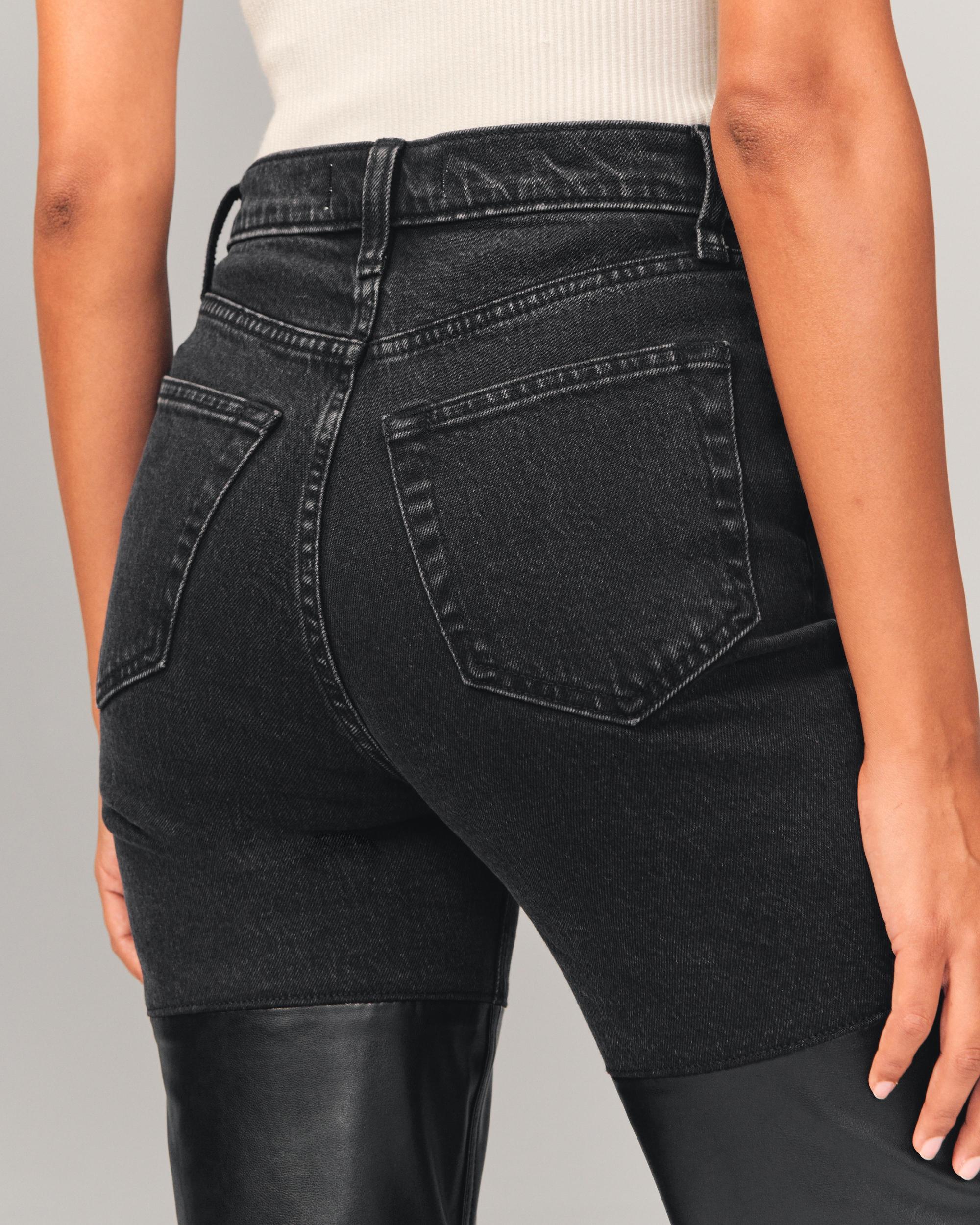 Mixed Fabric Ultra High Rise 90s Straight Jean Product Image