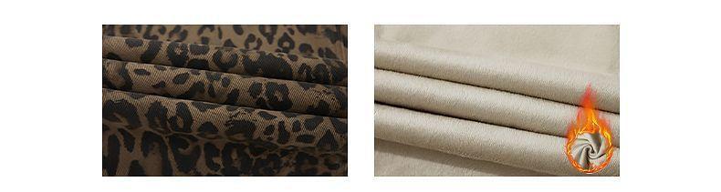 Low Waist Leopard Print Wide Leg Jeans (Various Designs) Product Image