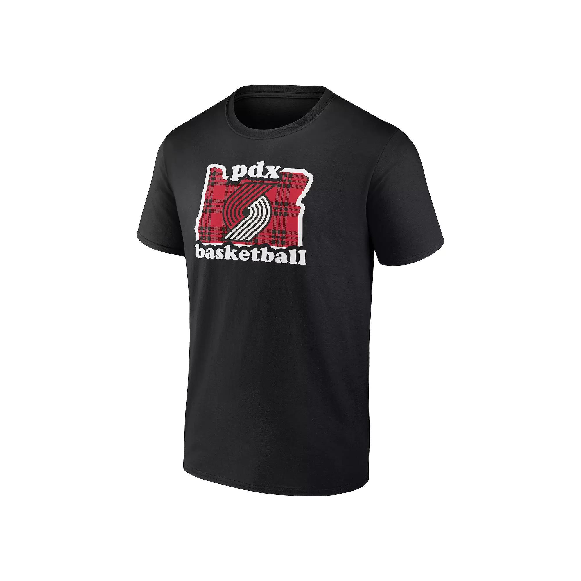 Men's NBA Portland Trail Blazers PDX Basketball Graphic Tee, Size: XL, Black Product Image