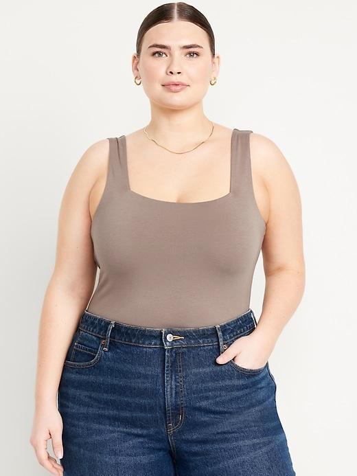 Square-Neck Tank Top Bodysuit Product Image