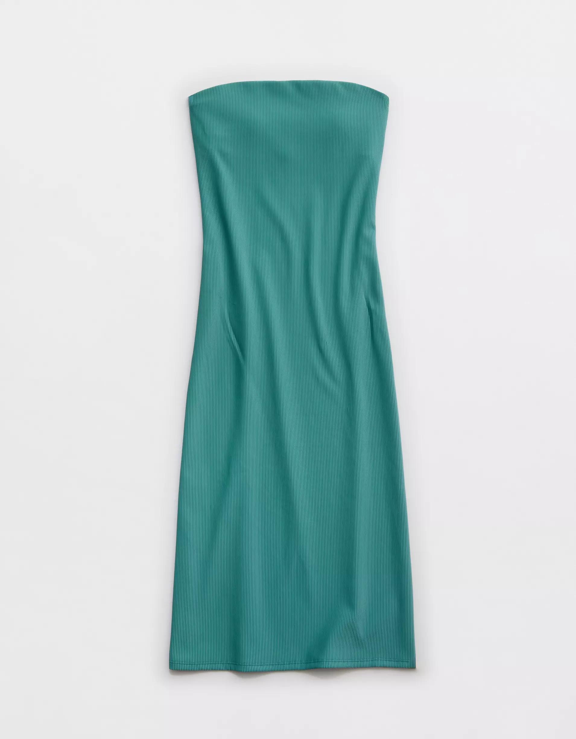 OFFLINE By Aerie Stripe Rib Night Out Midi Tube Dress Product Image