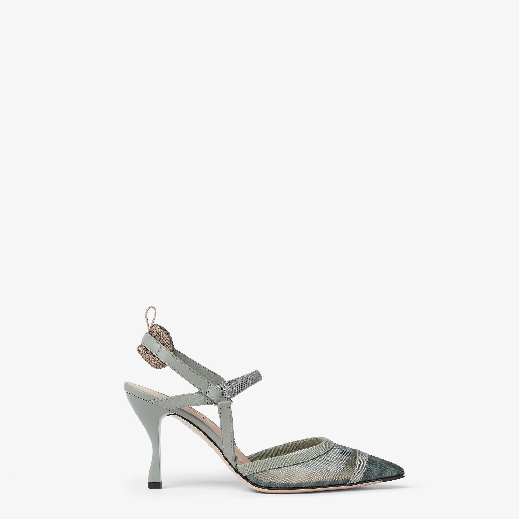 Colibrì LiteMatcha green FF mesh high-heel slingbacks Product Image