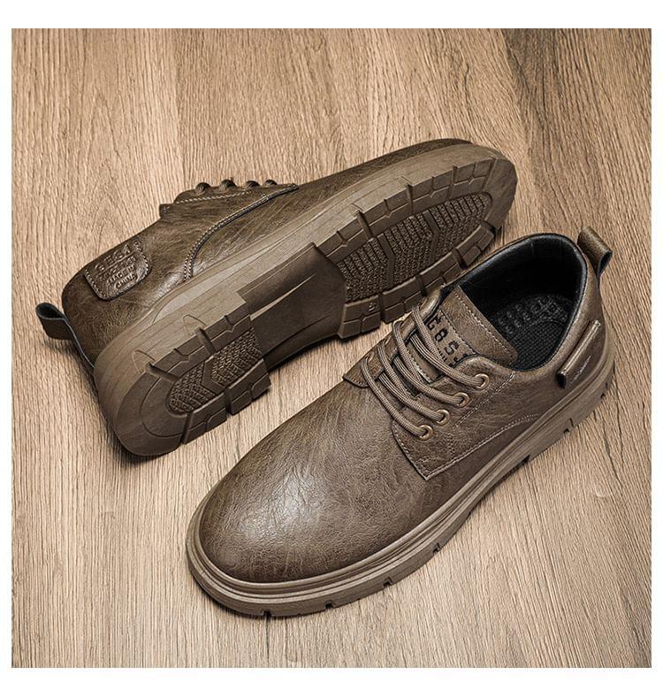Lace-Up Platform Derby Shoes Product Image