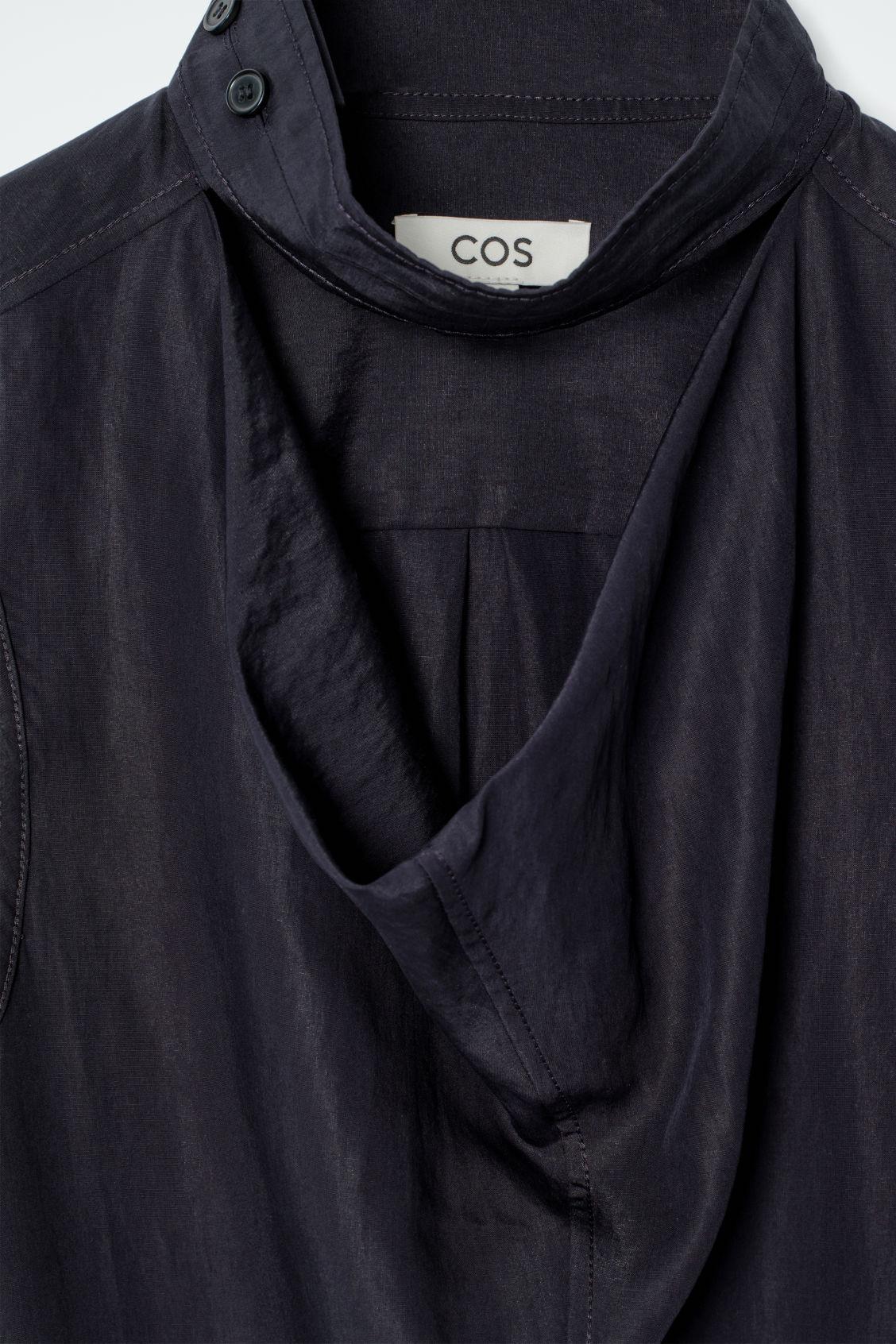 CUTOUT COWL-NECK MIDI DRESS Product Image