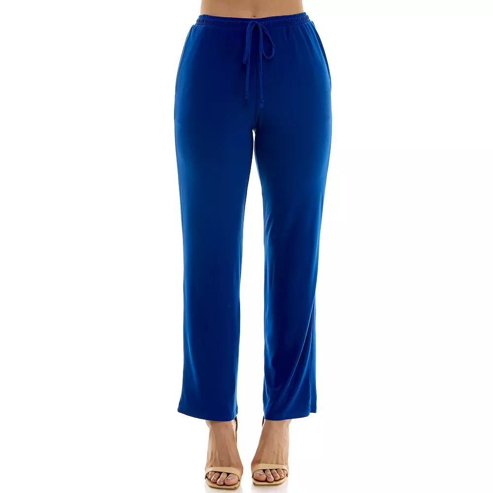 Women's Nina Leonard Classic Drawstring Pant, Size: Small, Bright Green Product Image