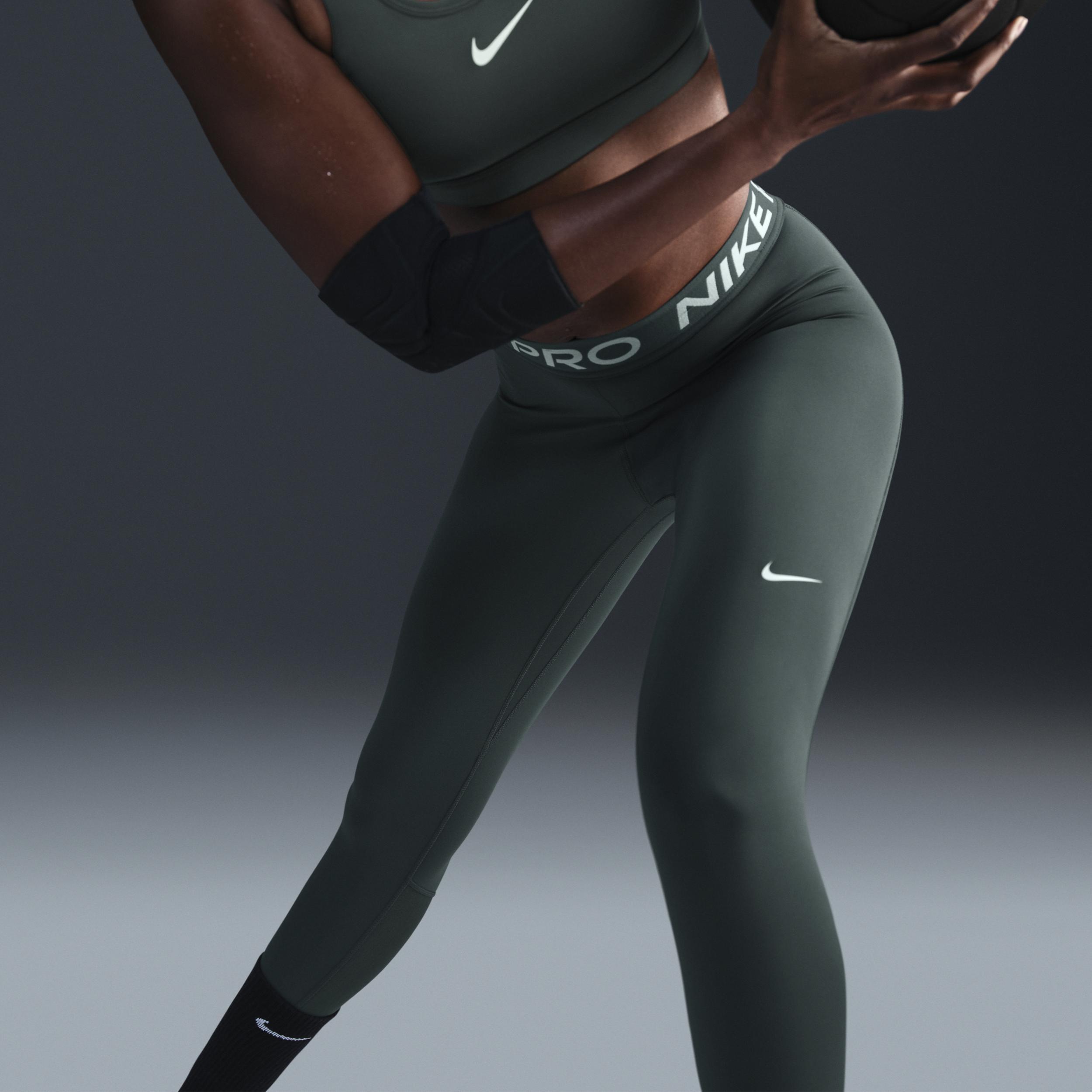 Women's Nike Pro Mid-Rise Mesh-Paneled Leggings Product Image