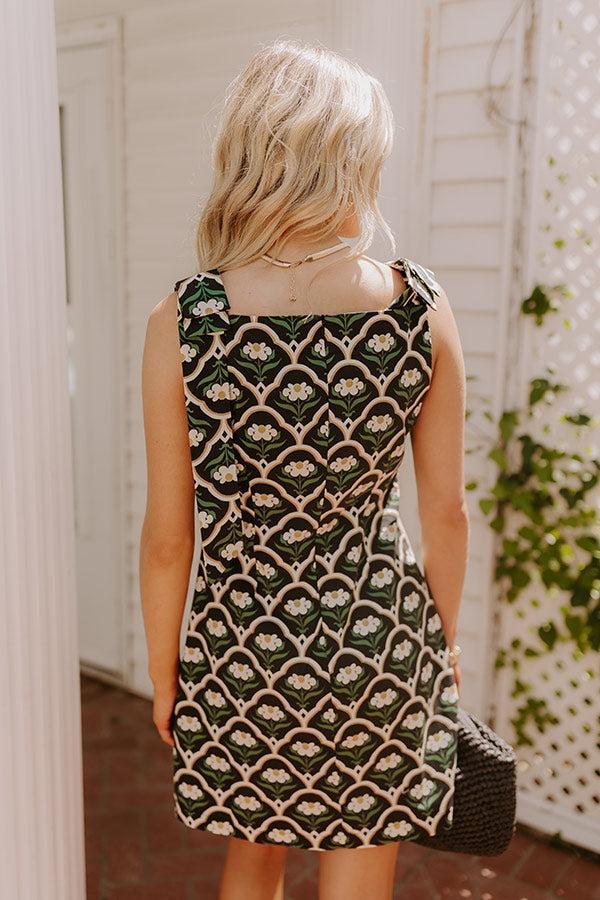 The Sunday Bloom Floral Mini Dress in Black Product Image
