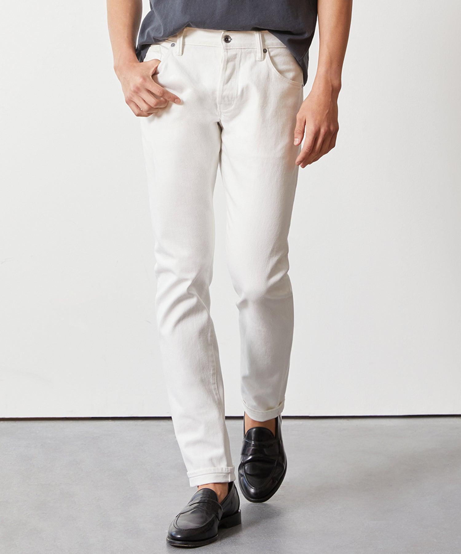 Slim Selvedge Jean in White Wash Product Image