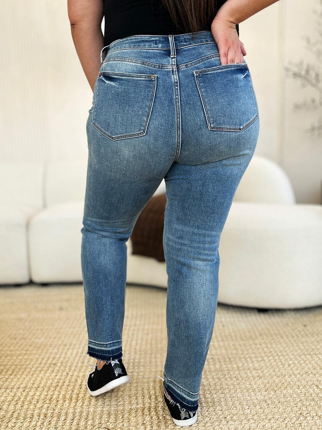 Calista Mid-Rise Rigid Magic Release Hem Judy Blue Jeans - ONLINE EXCLUSIVE! Product Image