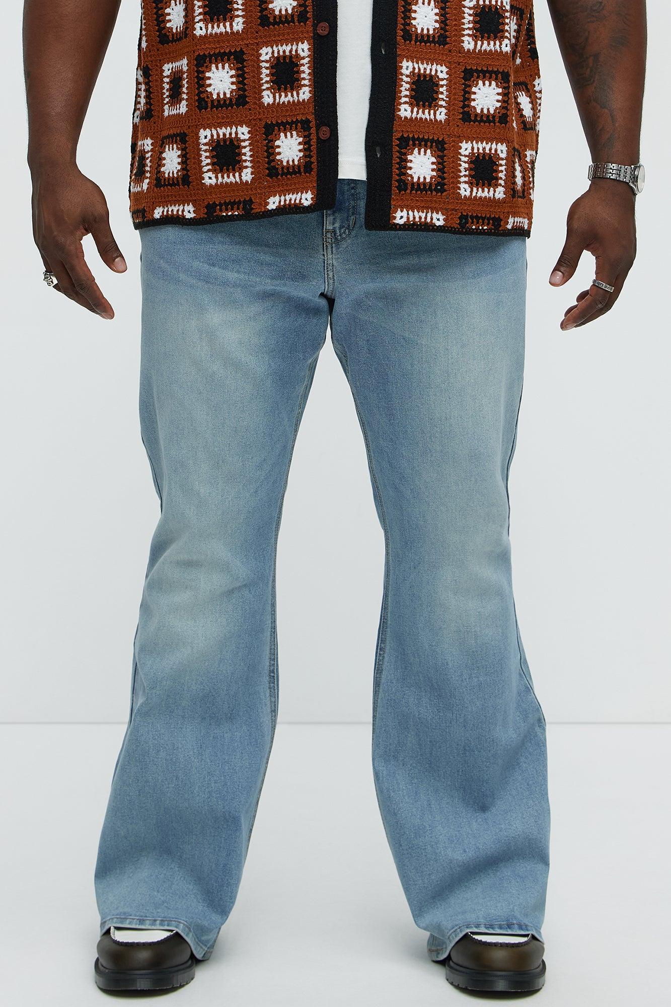 Stacked Slim Flare Grab Your Attention Jeans - Light Blue Wash Product Image