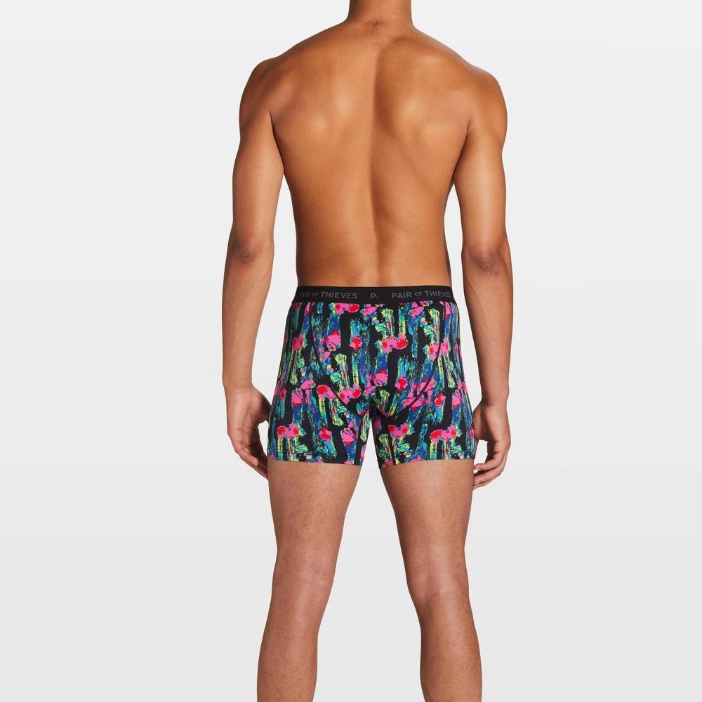 Pair of Thieves Mens Super Fit Flamingo Boxer Briefs M: Lightweight Mesh, Full Waistband Elastic Product Image