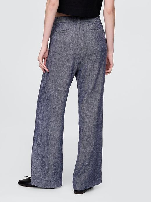 365 High Rise Linen-Blend Trousers Product Image