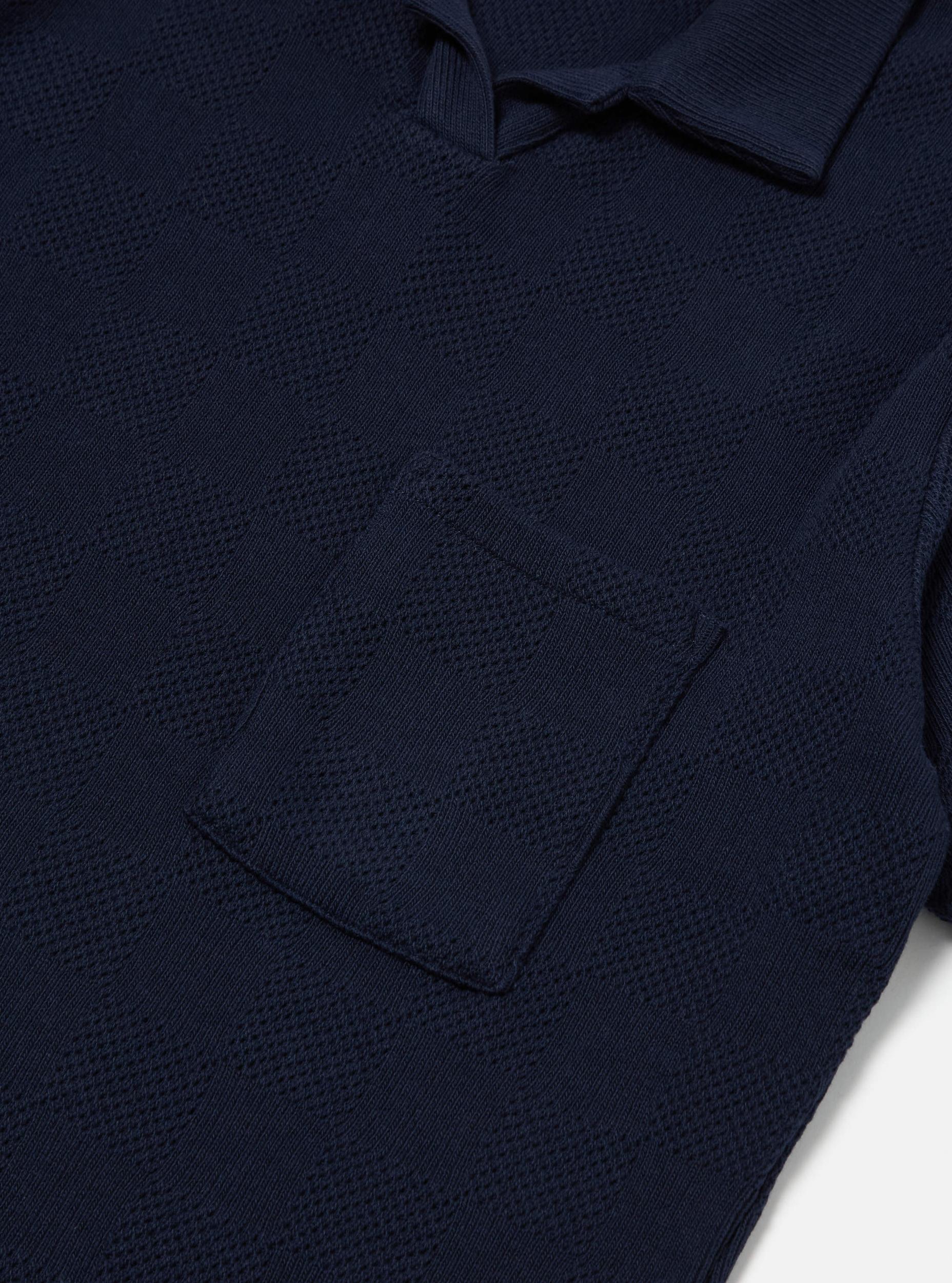 Bright Navy Fantasy Checkerboard Vacation Polo Product Image