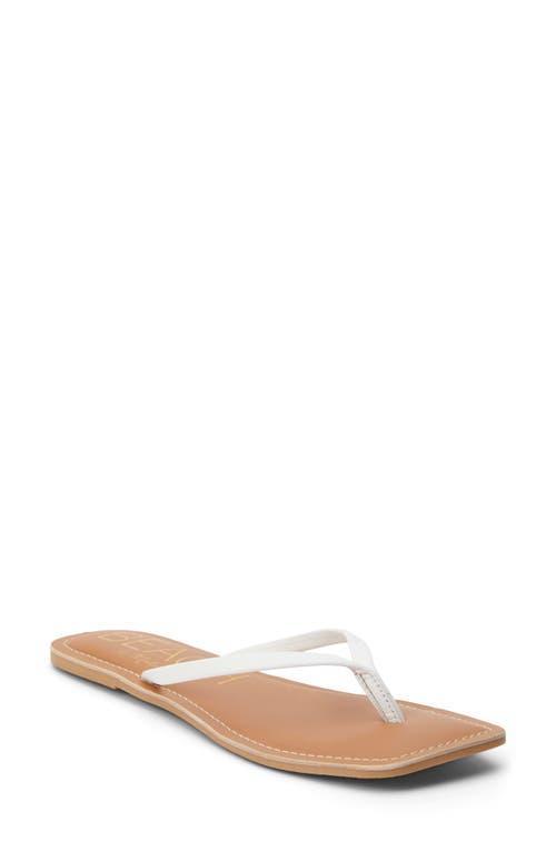 Beach by Matisse Bungalow Women's Leather Thong Sandals, Size: 6, White Product Image