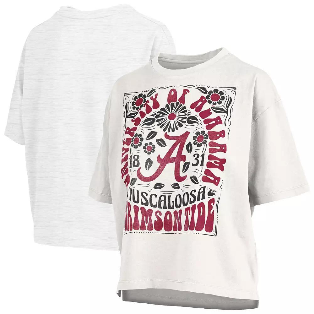 Women's Pressbox White Alabama Crimson Tide Harmony Oversized T-Shirt, Size: Medium Product Image