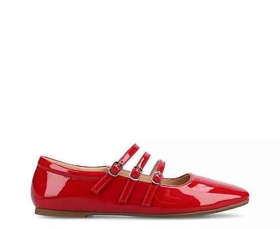Journee Darlin Womens Tru Comfort Foam Multi Strap Square Toe Flats Product Image