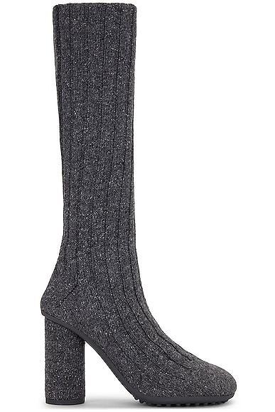 Bottega Veneta Atomic Wool Sock Boot in Anthracite - Dark Green. Size 38 (also in 35, 39). Product Image