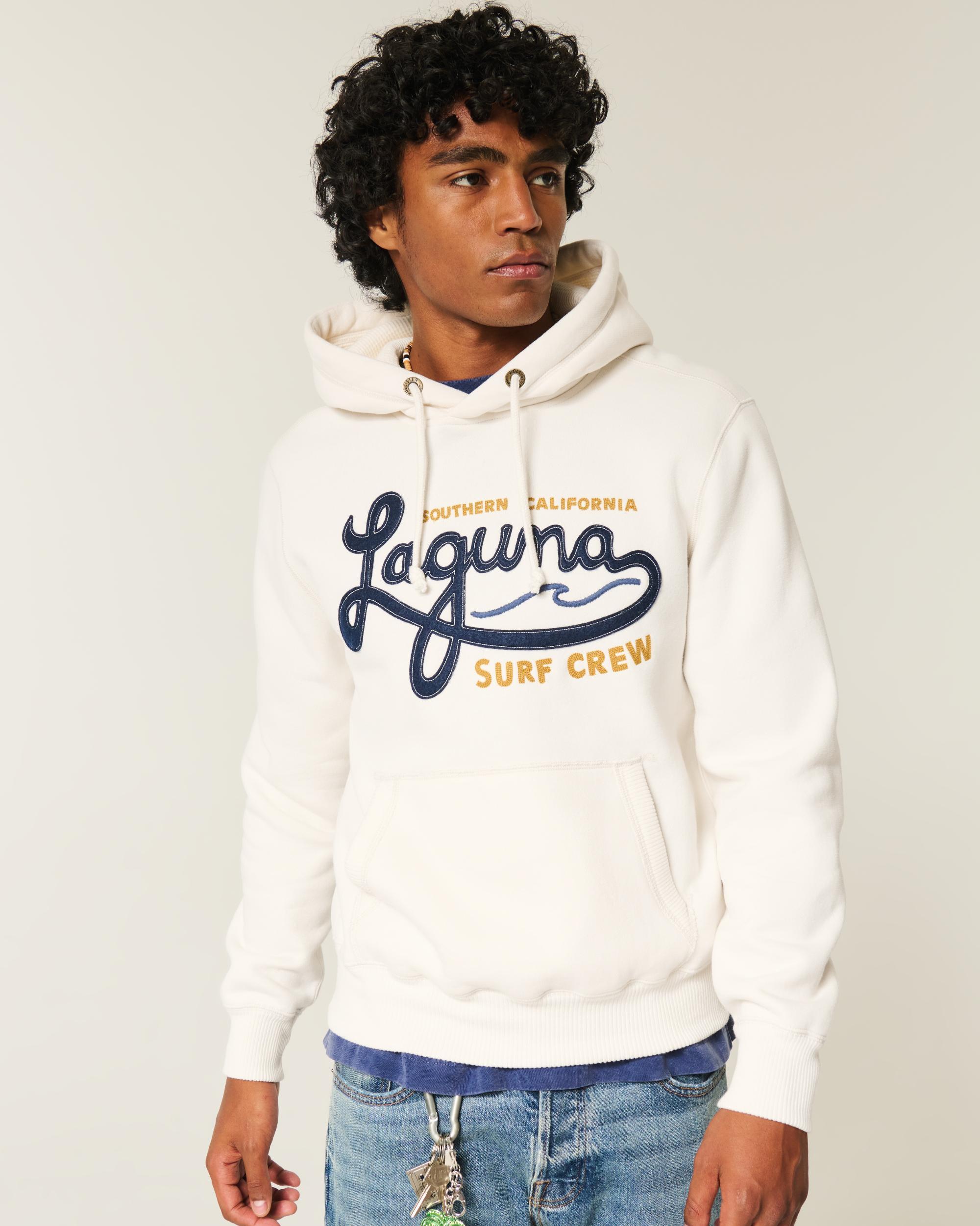 Waffle-Lined Hollister Surfboards Graphic Hoodie Product Image