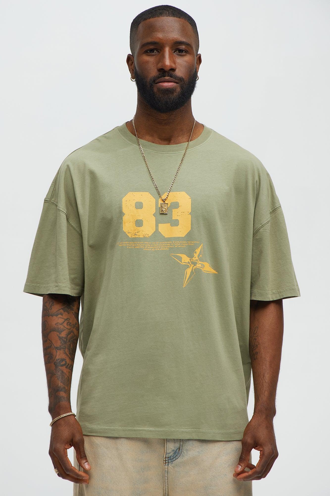Fearless 83 Oversized Short Sleeve Tee - Olive Product Image