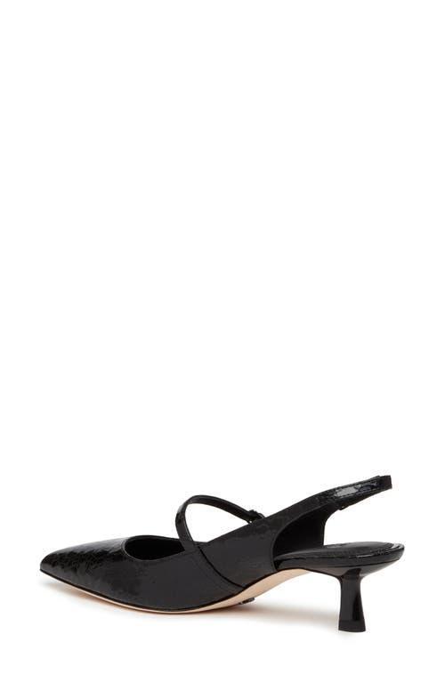 PAIGE Maggy Slingback Pointed Toe Pump In Black Product Image