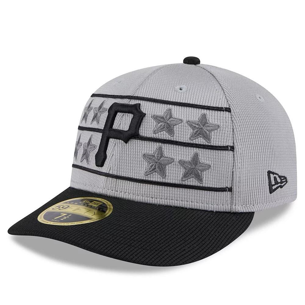 Men's New Era  Gray/Black Pittsburgh Pirates 2025 Batting Practice Low Profile 59FIFTY Fitted Hat, Size: 7 1/2, Grey Product Image