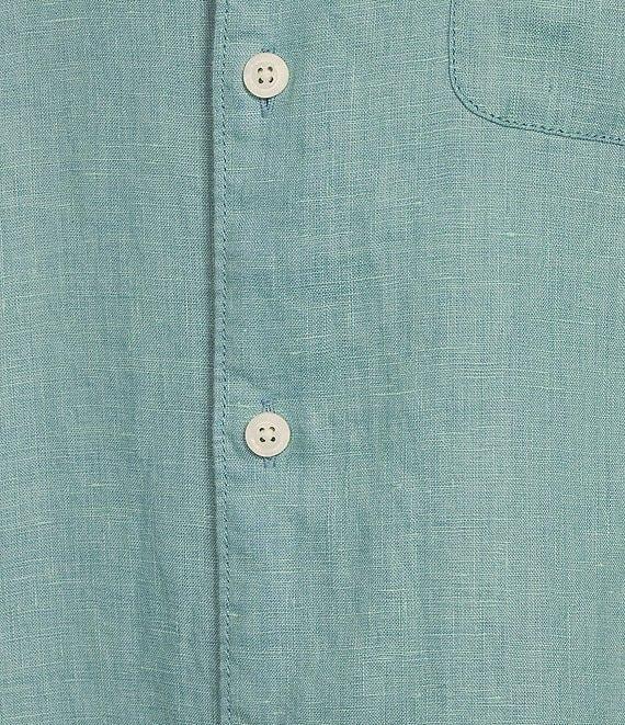 Caribbean Solid Linen Short Sleeve Woven Shirt Product Image