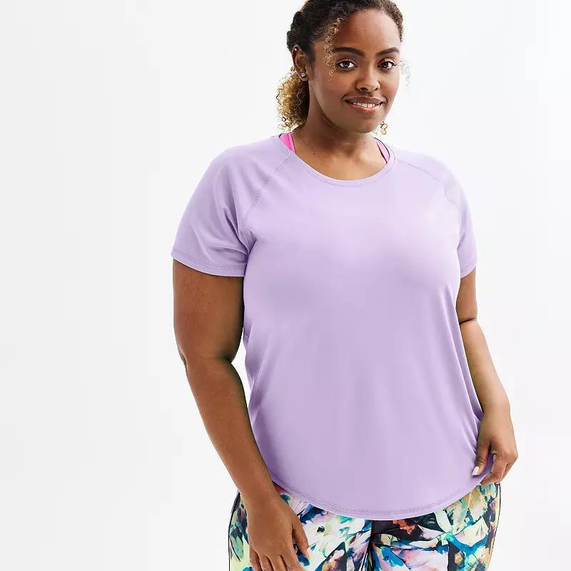 Plus Size Tek Gear® Dry Tek Short Sleeve Tee, Women's, Size: 4XL, Peyton Purple Product Image