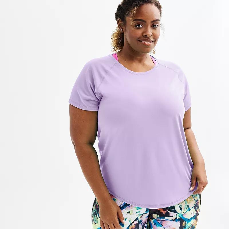 Plus Size Tek Gear® Dry Tek Short Sleeve Tee, Women's, Size: 4XL, Peyton Purple Product Image
