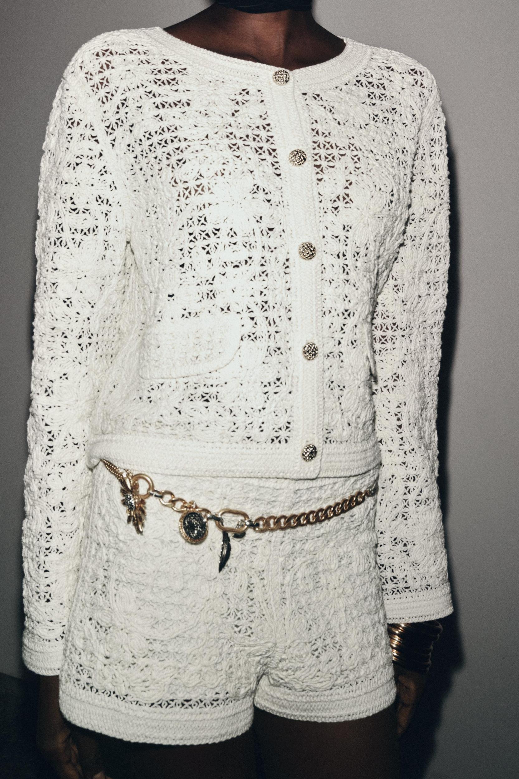 CROCHET BUTTON JACKET Product Image