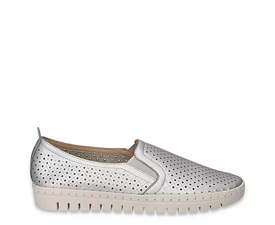 Easy Street Fresh Women's Slip-On Sneakers, Size: 10 Wide, Silver Product Image