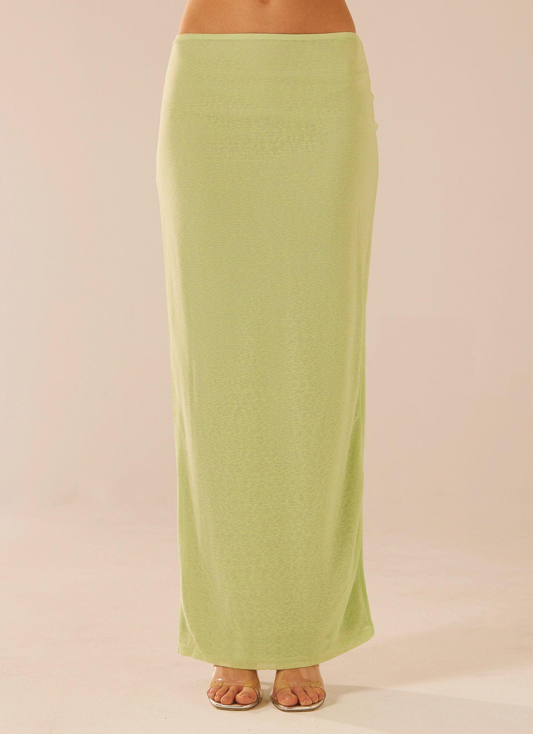 Just Like Magic Maxi Skirt - Lime Product Image