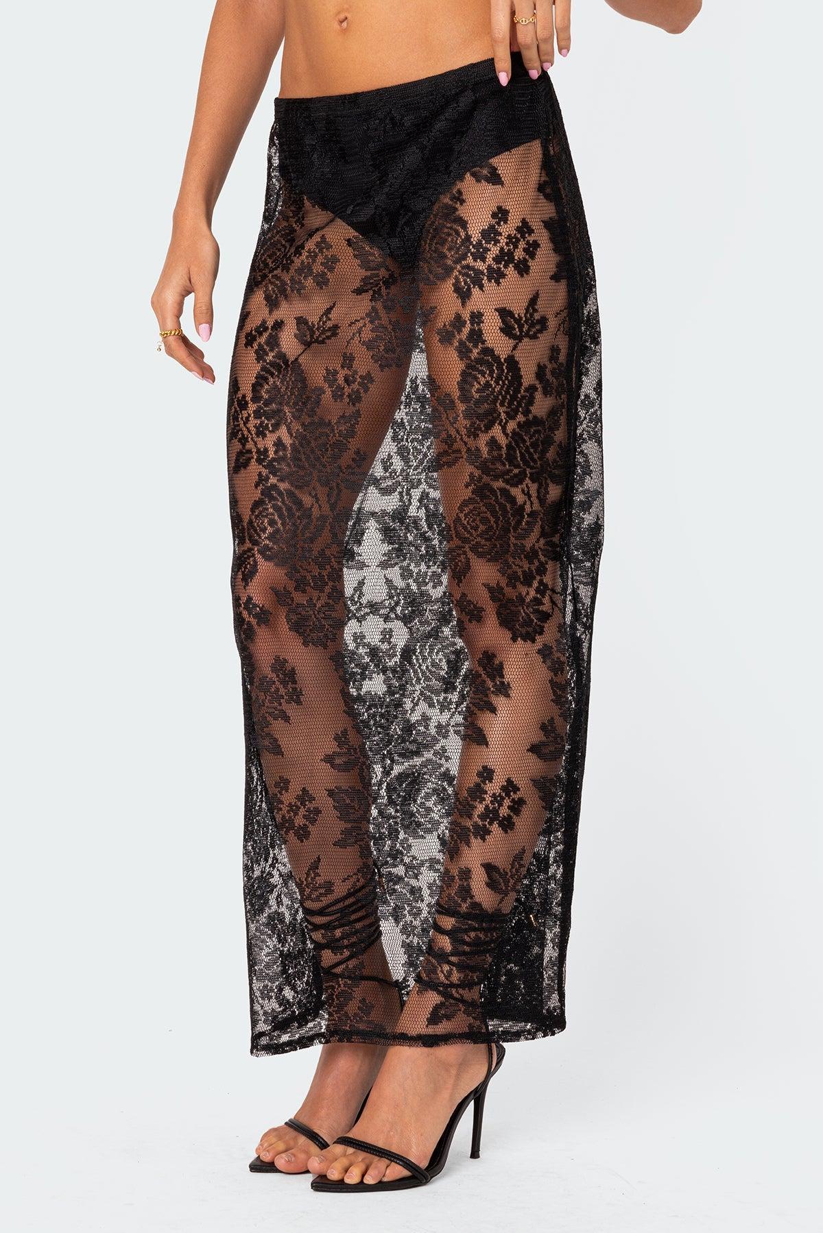 Bess Open Back Sheer Lace Top Product Image