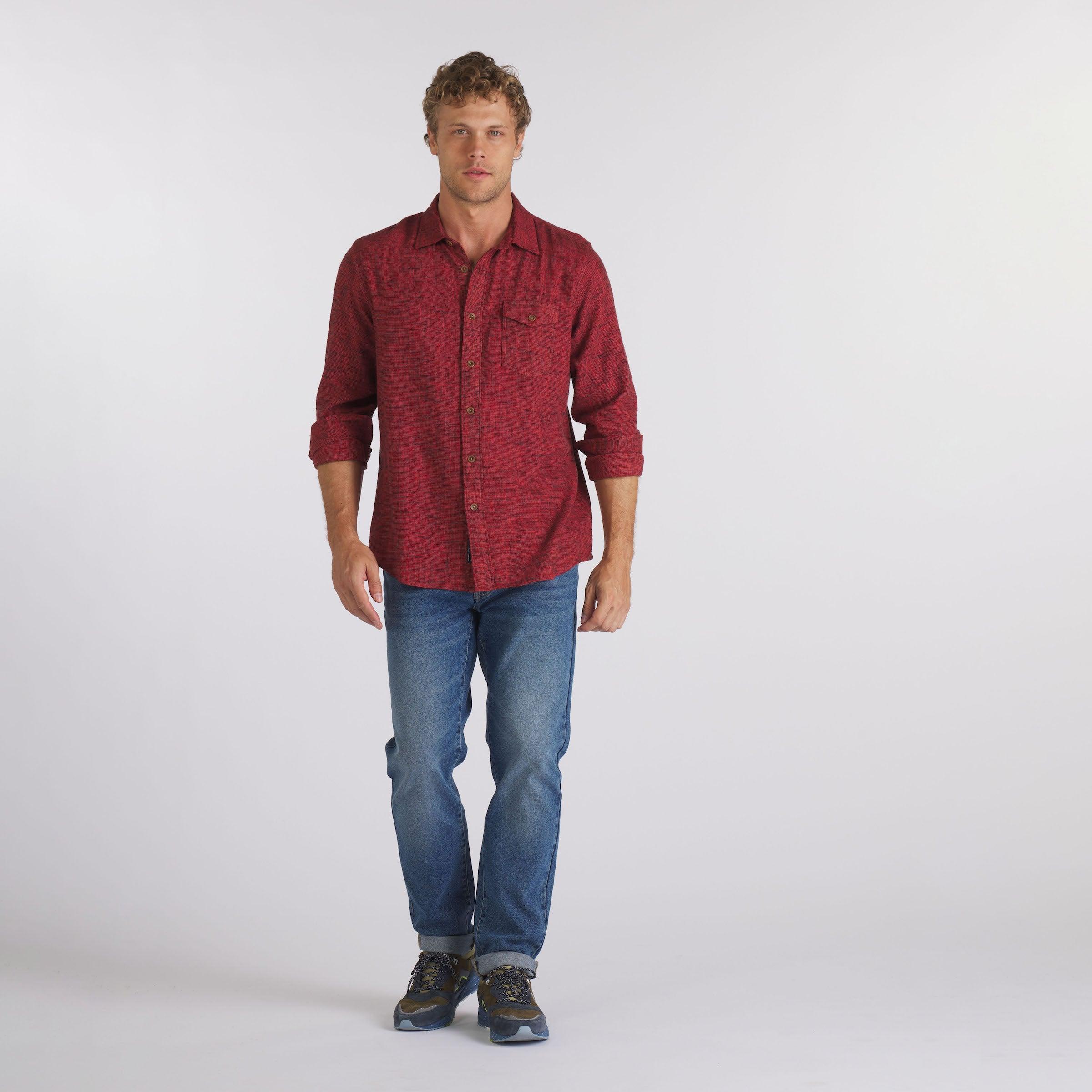 Linear Slub Twill Shirt - Ketchup Product Image