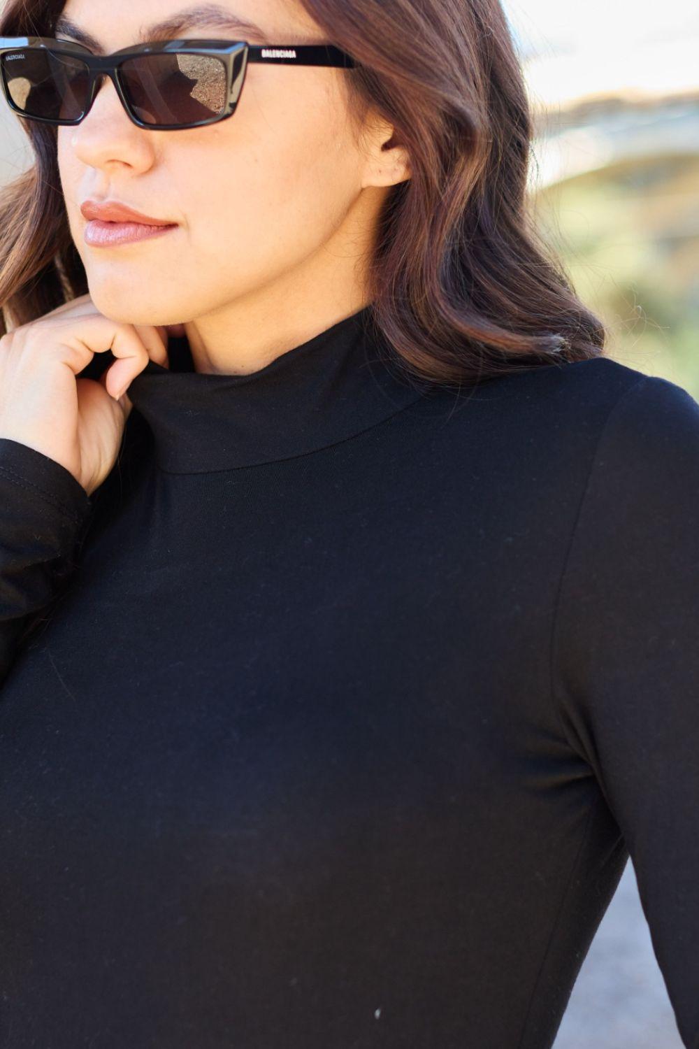 Basic Bae Full Size Mock Neck Long Sleeve Bodysuit Product Image