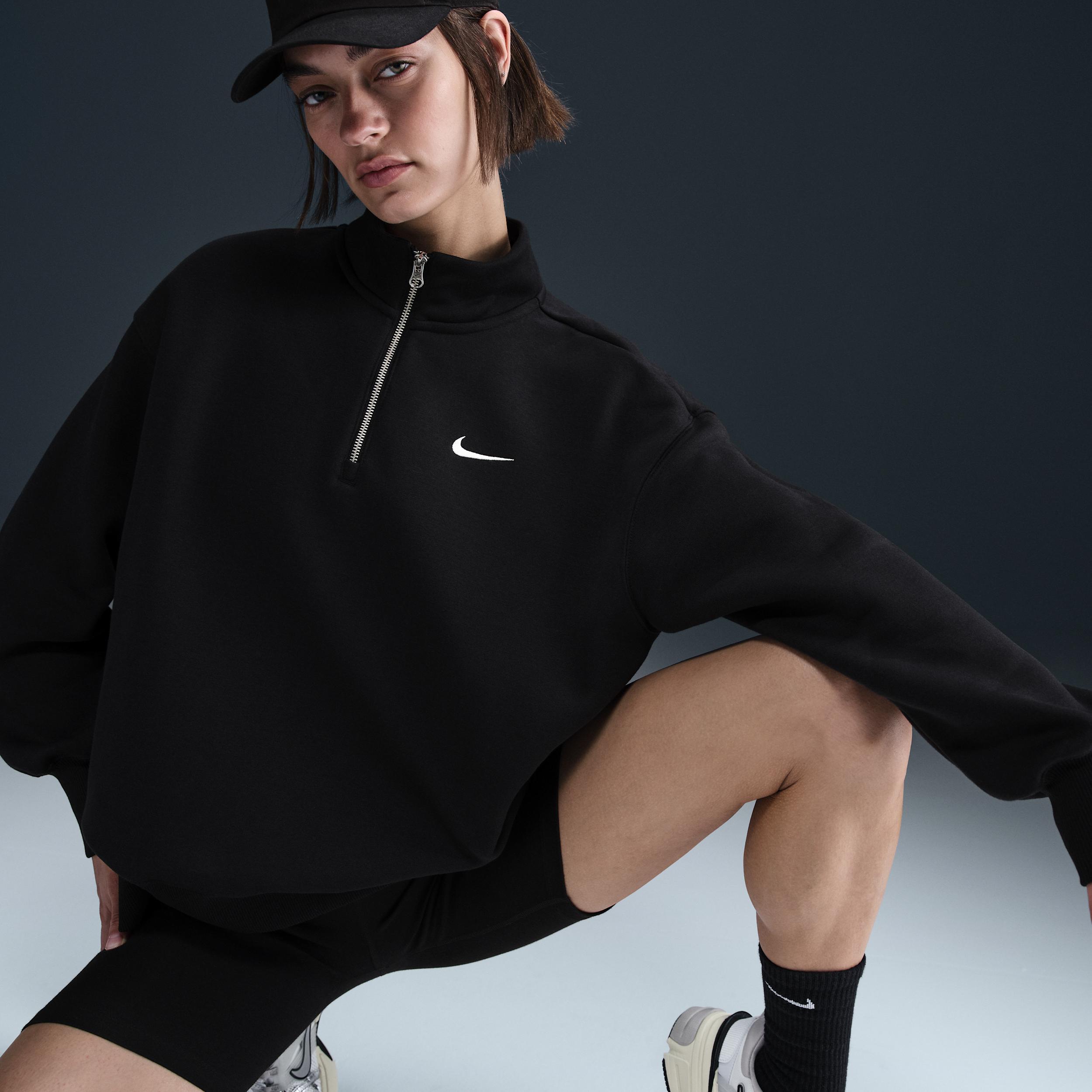 Women's Nike Sportswear Phoenix Fleece Oversized 1/4-Zip Long Sweatshirt Product Image