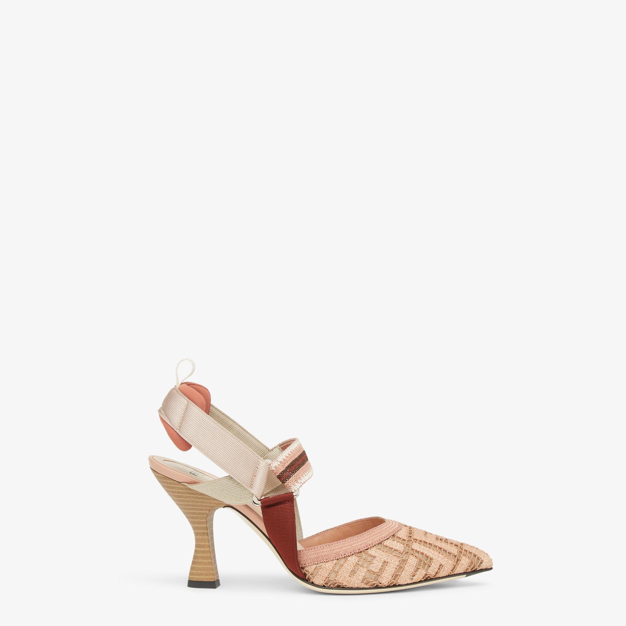 ColibrìPink FF embroidery high-heeled slingbacks Product Image