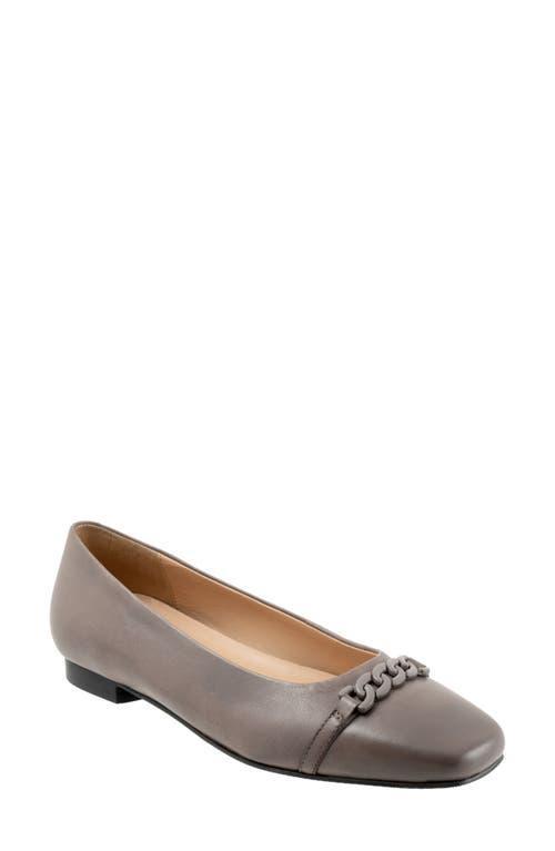 Trotters Harmony Suede Square Toe Chain Flats Product Image