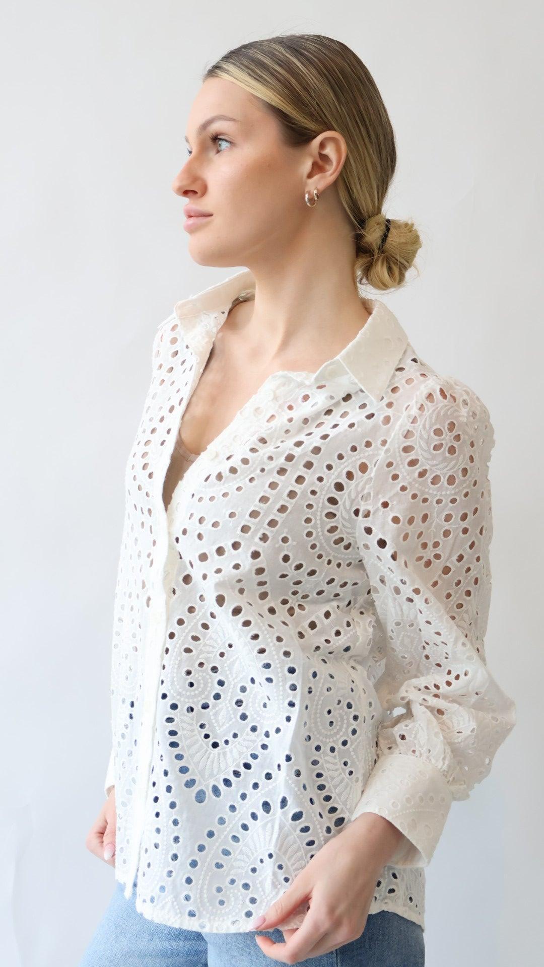 Eyelet Lace Blouse Product Image